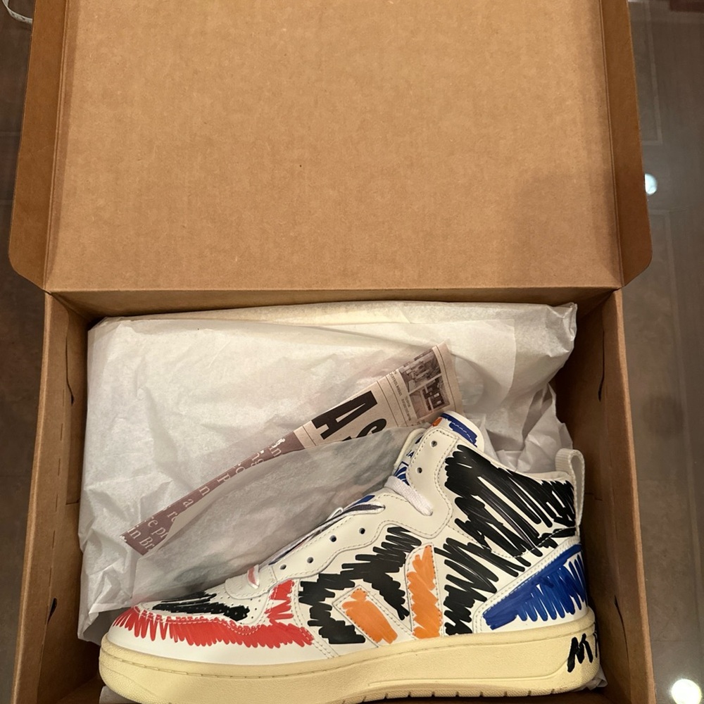 Veja x MARNI V-15 Hightop Sneakers Scribble Men US 10 EU 43 UK 9
